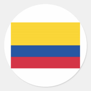 Colombiaanse vlag ronde sticker