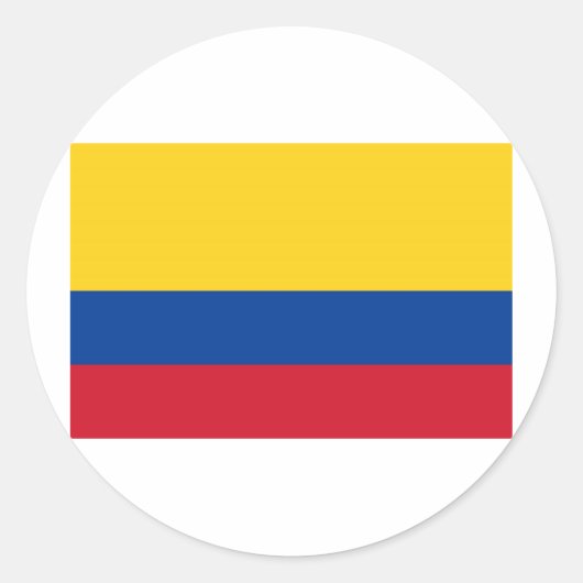 Colombiaanse vlag ronde sticker (Voorkant)