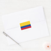 Colombiaanse vlag ronde sticker (Envelop)