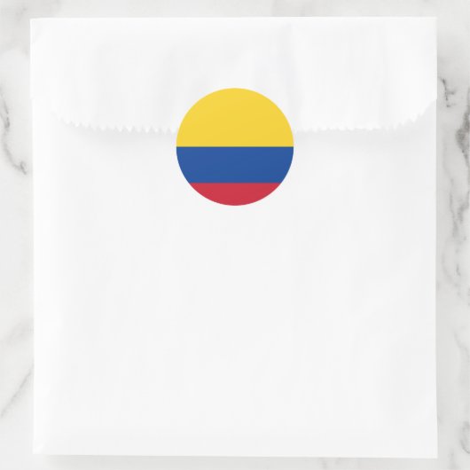 Colombiaanse vlag ronde sticker (Tas)