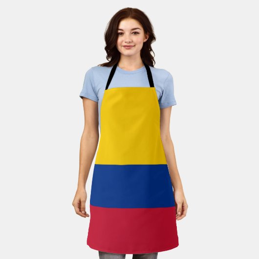 Colombiaanse vlag schort (Gedragen)