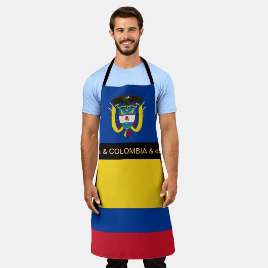 Colombiaanse vlag Schort, Colombia Chefs keuken Schort (Gedragen)