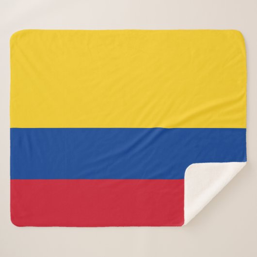 Colombiaanse vlag sherpa deken (Voorkant (horizontaal))