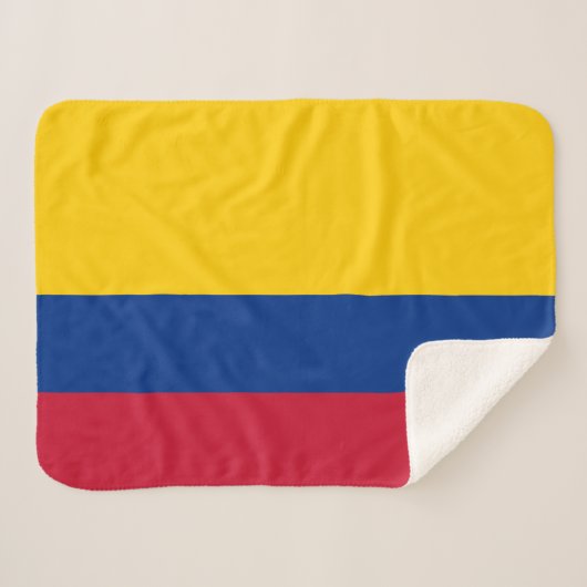 Colombiaanse vlag sherpa deken (Voorkant (horizontaal))