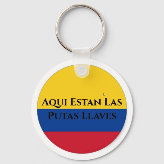 Colombiaanse vlag Sleutelhanger "Hier zijn mijn sl (Voorkant)
