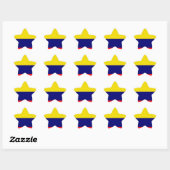 Colombiaanse vlag ster sticker (Vel)