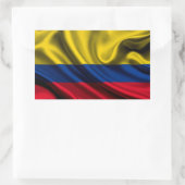 Colombiaanse vlag stof rechthoekige sticker (Tas)