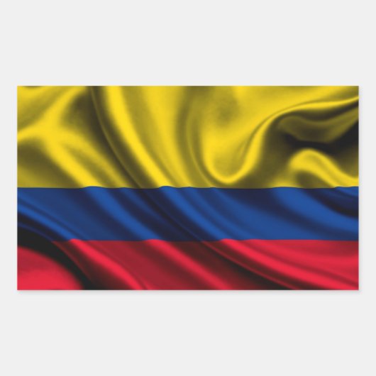Colombiaanse vlag stof rechthoekige sticker (Voorkant)
