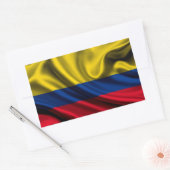 Colombiaanse vlag stof rechthoekige sticker (Envelop)