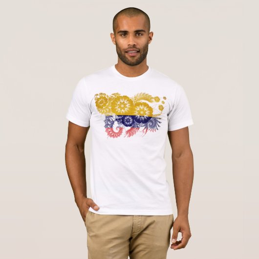 Colombiaanse vlag t-shirt (Voorkant volledig)