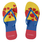 Colombiaanse vlag teenslippers (Voetbed)