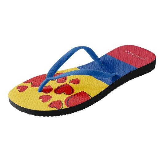 Colombiaanse vlag teenslippers (Schuin)