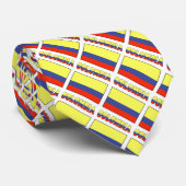 Colombiaanse vlag Tegel zwart gepersonaliseerd Stropdas (Opgerold)