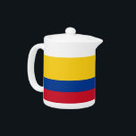 Colombiaanse vlag theepot<br><div class="desc">Voeg een vleugje Colombiaanse trots toe aan uw collectie met onze theepot met de Colombiaanse vlag! Deze theepot is gemaakt met nauwgezette aandacht voor detail en is niet alleen een functioneel item; het is een prachtige viering van de rijke cultuur en het erfgoed van Colombia. Het elegante ontwerp toont prominent...</div>