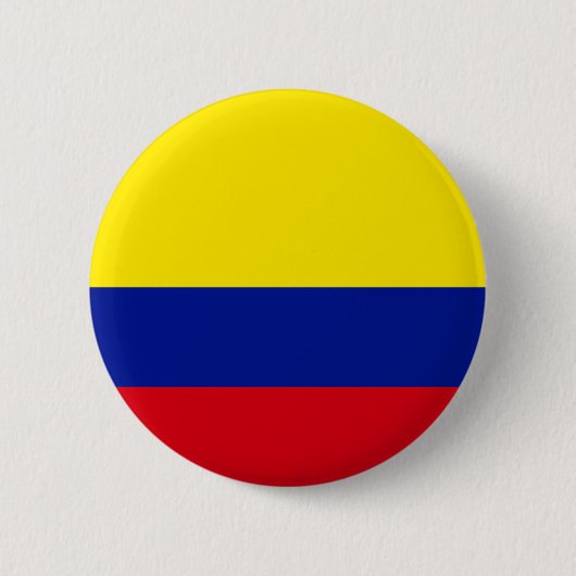 Colombiaanse vlag van hoge kwaliteit ronde button 5,7 cm (Voorkant)
