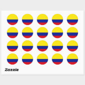 Colombiaanse vlag van hoge kwaliteit ronde sticker (Vel)
