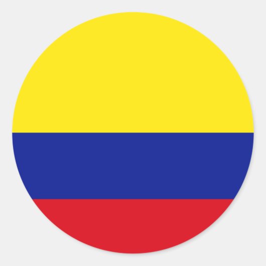 Colombiaanse vlag van hoge kwaliteit ronde sticker (Voorkant)