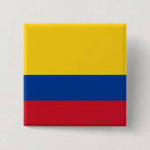 Colombiaanse vlag vierkante button 5,1 cm (Voorkant)