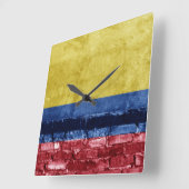 Colombiaanse vlag vierkante klok (Hoek)