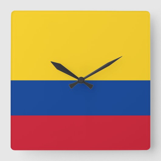 Colombiaanse vlag vierkante klok (Voorkant)