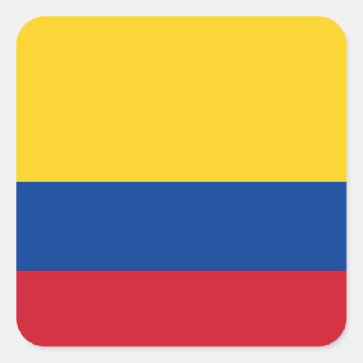 Colombiaanse vlag vierkante sticker (Voorkant)