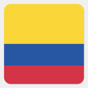 Colombiaanse vlag vierkante sticker