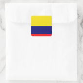 Colombiaanse vlag vierkante sticker (Tas)