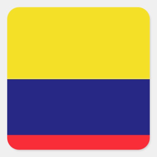 Colombiaanse vlag vierkante sticker (Voorkant)