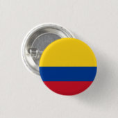 Colombiaanse vlag, vlag van Colombia Ronde Button 3,2 Cm (Voorkant /achterkant)