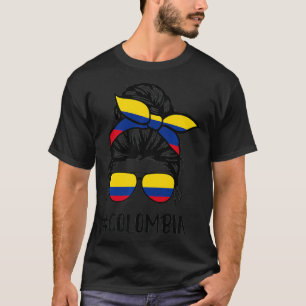Colombiaanse vlag: Vrouwen met een Colombiaanse vl T-shirt