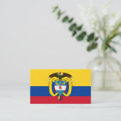Colombiaanse vlag & wapen, vlag van Colombia Visitekaartje (Staand voorkant)