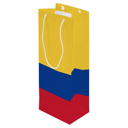 Colombiaanse vlag wijn cadeautas (Achterkant Gekanteld)
