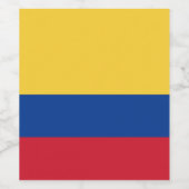 Colombiaanse vlag wijn etiket (Enkel label)