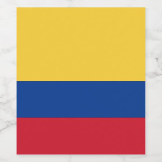Colombiaanse vlag wijn etiket (Enkel label)