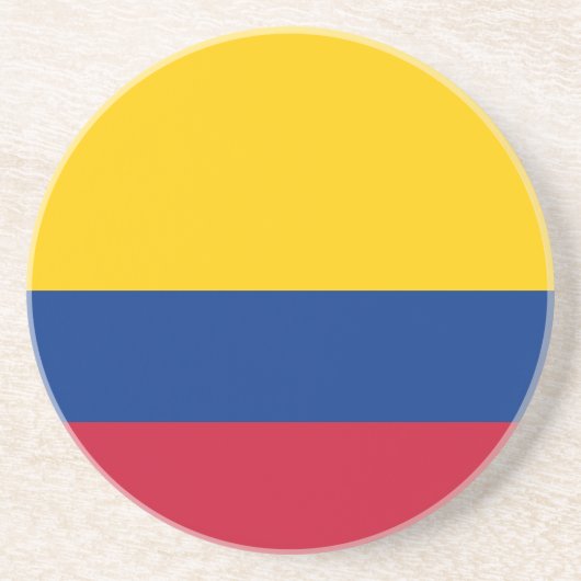 Colombiaanse vlag zandsteen onderzetter (Voorkant)