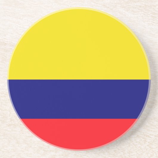Colombiaanse vlag zandsteen onderzetter (Voorkant)