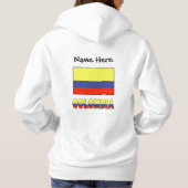 Colombiaanse vlag Zwarte personalisatie Hoodie (Achterkant)