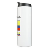 Colombiaanse vlag Zwarte personalisatie Thermosbeker (Geroteerd rechts)