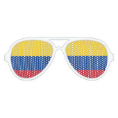 Colombiaanse vlaggenpartij tinten. aviator zonnebril (Voorkant)