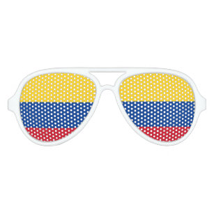 Colombiaanse vlaggenpartij tinten. aviator zonnebril