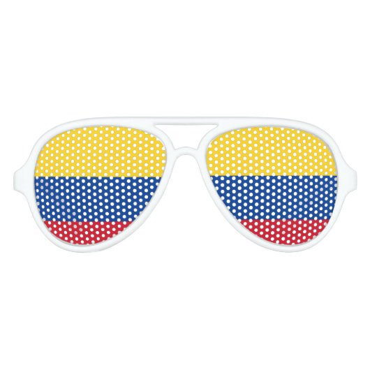Colombiaanse vlaggenpartij tinten. aviator zonnebril (Voorkant)