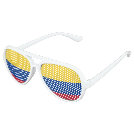 Colombiaanse vlaggenpartij tinten. aviator zonnebril (Gekanteld)