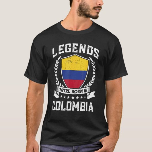  Colombiaanse vlaglegers werden geboren in Colomb T-shirt (Voorkant)