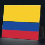 Colombiaanse vlagplaque fotoplaat<br><div class="desc">Geweldige Plaque met vlag van Colombia. Dit product is aanpasbaar.</div>