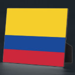 Colombiaanse vlagplaque fotoplaat<br><div class="desc">Geweldige Plaque met vlag van Colombia. Dit product is aanpasbaar.</div>