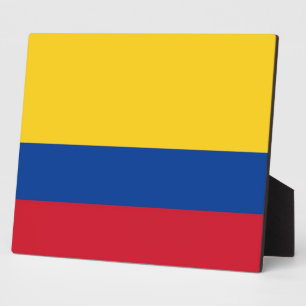 Colombiaanse vlagplaque fotoplaat