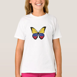 Colombiaanse vlindervlag t-shirt