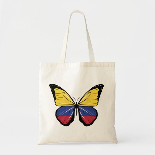 Colombiaanse vlindervlag tote bag (Voorkant)