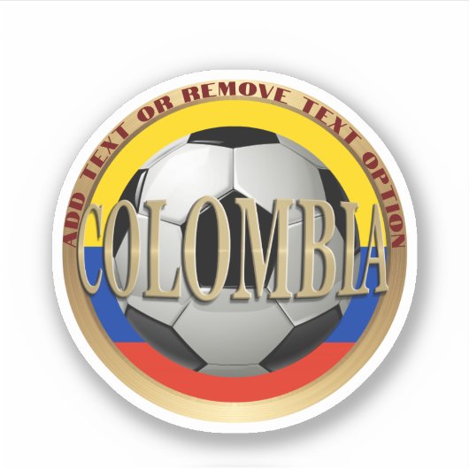 Colombiaanse Voetbal Sportartikelen Sticker (Voorkant)