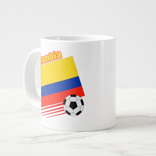 Colombiaanse voetbalploeg grote koffiekop (Links)